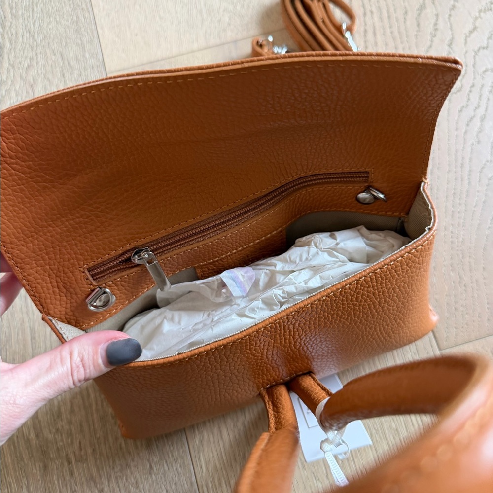 German Fuentes GF Camel Leather Wristlet Handbag - Picture 11 of 14